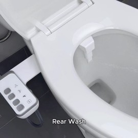 Hibbent Non-Electric Mechanical Bidet Flash Water Toilet Seat Attachment Spray Bathroom