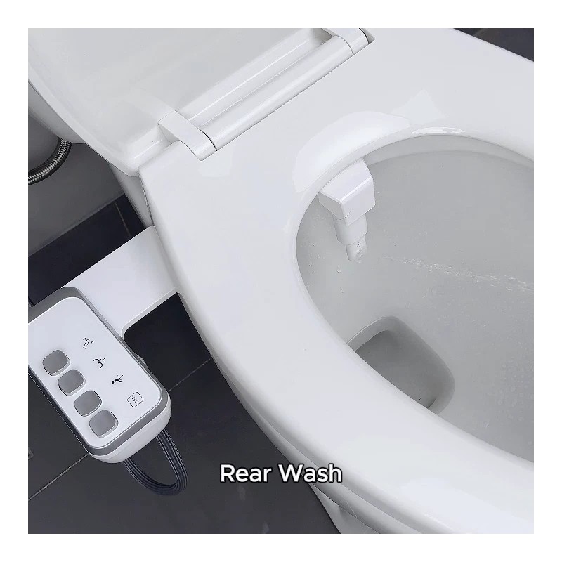 Hibbent Non-Electric Mechanical Bidet Flash Water Toilet Seat Attachment Spray