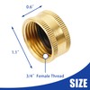 Hourleey Brass Garden Hose End Caps, 4 Pack 3/4" Female