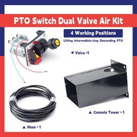 Dusledel PTO Switch Control Dual Valve Air Set with Kickout Replacement for Truck Tipper Dump Pump, with Console Tower 4 Gear