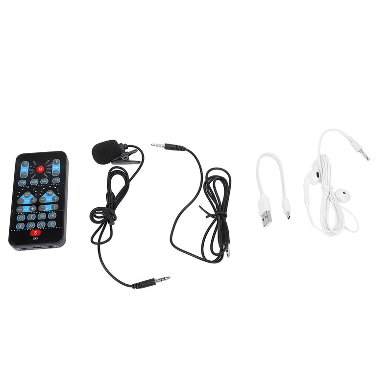 Portable Live Sound Card, Mini Voice Changer with 8 Sound