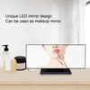 Digital Alarm Clock LED Mirror Screen USB Charging Automatic Dimming