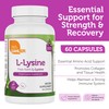 Zahler L-Lysine 500mg, Freeform L-Lysine Supplement, Kosher 60 Capsules