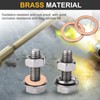 sourcing map M12 Flat Washer, 26 Pcs Copper Ring Flat