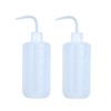 2 PCS 500ML 17.6OZ Plastic White Translucent Squeeze Wash Bottles
