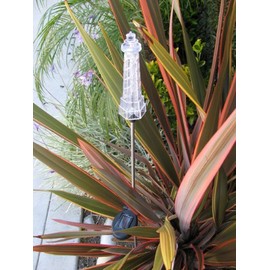 Ntertainment House Set of 1 Solar Garden Stake Lights with Color Changing LED or Regular White LED Landscape Path Lights (1 Piece) (Lighthouse)