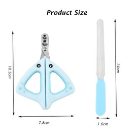 TZMFHD Cat Nail Clippers With Safety Guard, Cat Nail Clippers With 2mm&3mm Positioning Hole, Cat Claw Clipper, Suitable For Cat Rabbits Hamsters And Other Small Animals (Blue)