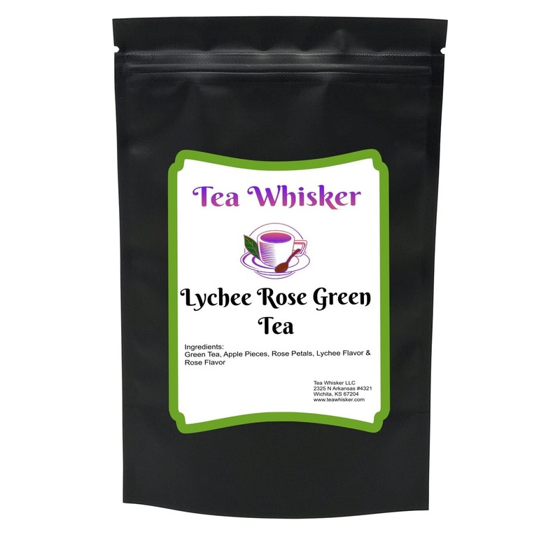 Tea Whisker Lychee Rose Loose Leaf Green Tea (4 Ounce
