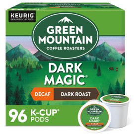 Green Mountain Coffee, Dark Magic Decaf, Single-Serve Keurig K-Cup Pods, Dark Roast, 96 Count (4 Boxes of 24 Pods)