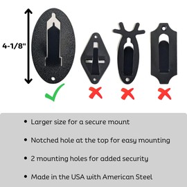 Kabash Outdoors - Easy European Mount Skull Hanger - Made in The USA with American Steel - Whitetail Deer Skull Hook mounting System - Euro Mount kit - Quick Install - Hog Bear Antelope Coyote