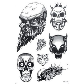 1 Sheet Skull Dead Sensemann Devil Sticker Motorsport Motocross Car Scooter Tuning Sticker Film 1 Sheet 270 mm x 180 mm Weatherproof or for Model Making