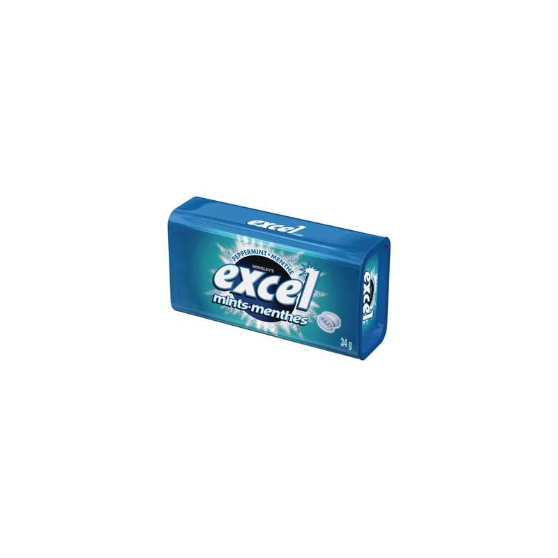 Excel Mints Peppermint, 34gm Tin, 8 Count