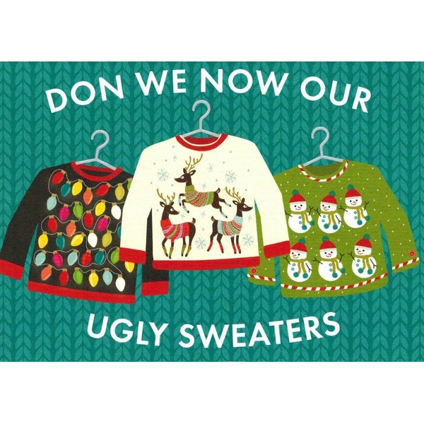 Ugly Sweaters on Cable Christmas Cards Box of 10 Cards and Envelopes