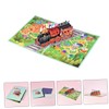 TEHAUX 1set Train Birthday Greeting Card Creative Handmade -up Card