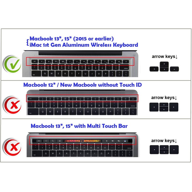 XSKN Spanish Language Silicone Keyboard Skin Cover for MacBook Air