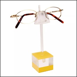 CNS Frame Displays Optical Display - d3.YLW - Single Cubic Eyewear Display in Yellow