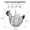 Flexzion Chicken Egg Basket, Egg Storage Holder with Handle for