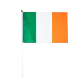 Ireland Flag Irish Flag, Small Mini Handheld Ireland Flags on Stick, Ideal for Party Parades Sports Events Patriotic Festival Decorations