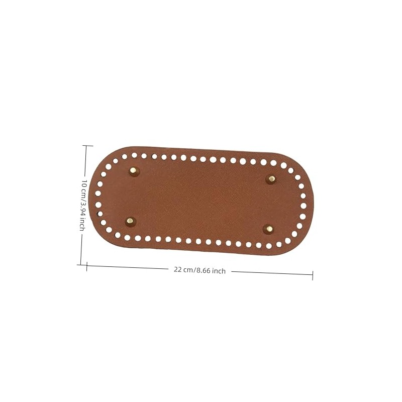 PU Leather Crochet Bag Base Oval Shaper Bottom Pads with