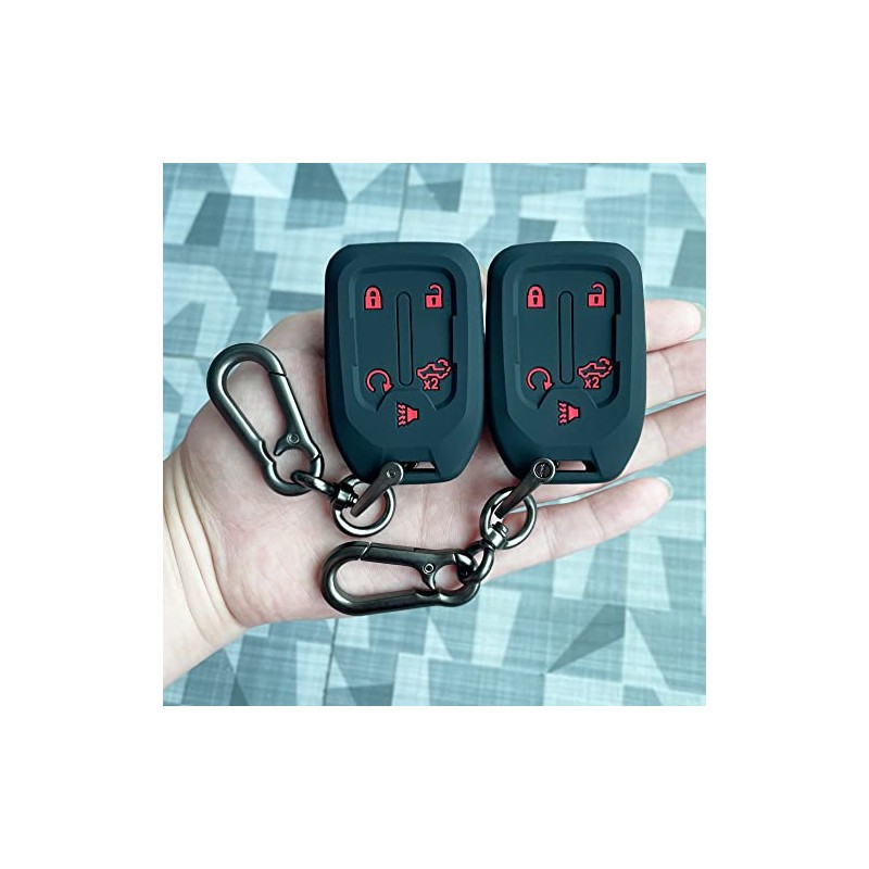 TANDRIVE Silicone Smart Key Fob Cover for GMC Sierra &