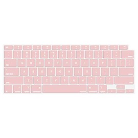 MOSISO Keyboard Cover Only Compatible with MacBook Air 13 inch 2021 2020 Release A2337 M1 A2179 Retina Display with Touch ID Backlit Magic Keyboard, Waterproof Protective Silicone Skin, Rose Quartz