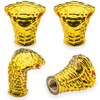 MEAJOO 4PCS Cobra Style Tire Valve Stem Caps, Snakehead Shape,
