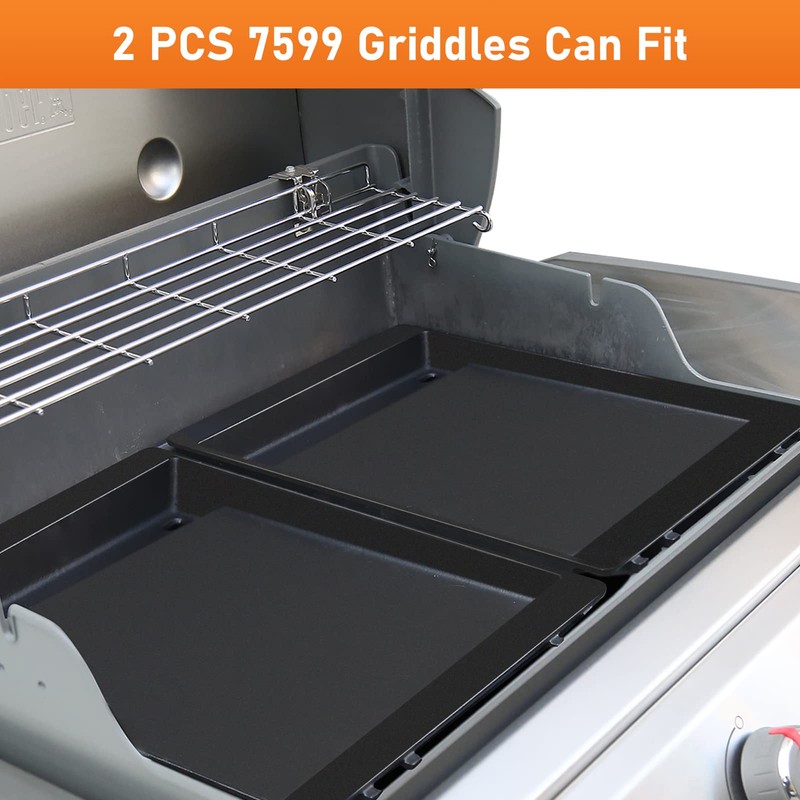 7599 Enameled Cast Iron Griddle for Weber Genesis II, Durable