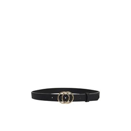 ONLY Women's Onlrasmi Faux Leather Jeans Belt Noos Belt, Black Detail: Black/Shiny Gold Buckle, 95, Black detail:black/ shiny gold buckle