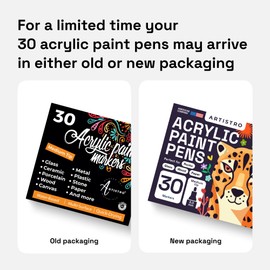 ARTISTRO - Fabric Paint pens and Paint Markers – Permanent Fabric Decorating Pens for Clothes, Canvas, and DIY Crafts (30 Medium Tip)