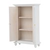 Miniature Doll House Wardrobe White Wooden Double Door Household Closet