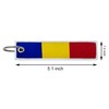 LLBFHH 3 Pcs Romania Romanian Country Flag Keychain,Woven label Key