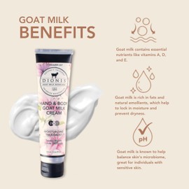 Dionis Goat Milk Skincare 3.3 oz Stargazer Lily Scented Hand & Body Cream - Travel Size Hand Lotion For Hydrating & Moisturizing