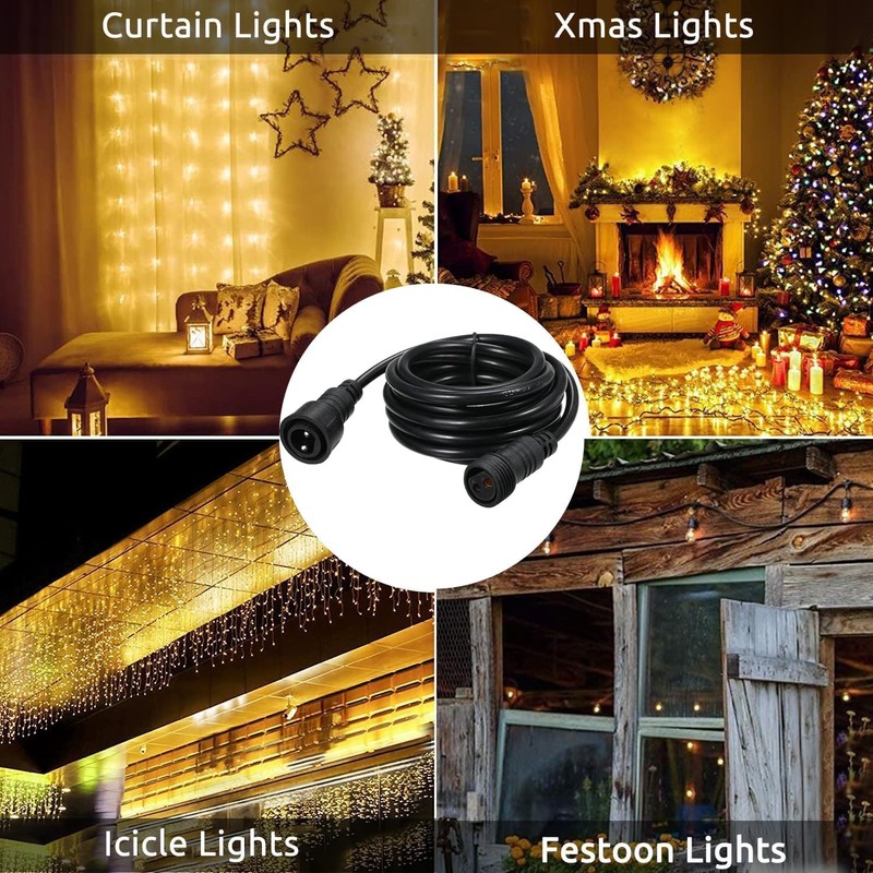 Joycome 20ft 2 Pin Waterproof Corrosion Resistant Extension Cord for