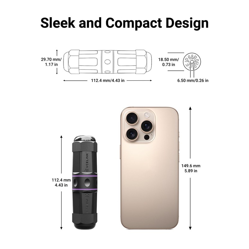 VCELINK Outdoor Waterproof RJ45 Coupler IP68-1000Mbps High-Speed, Tool-Free Installation, Shielded