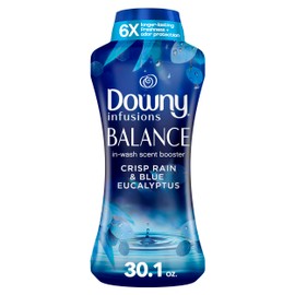 Downy Infusions In-Wash Laundry Scent Booster Beads, BALANCE, Crisp Rain and Blue Eucalyptus Scent, 30.1 oz