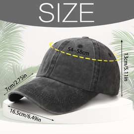 XIEXIESHER Unisex Baseball Cap for Men and Women, 1/2 Pieces, One Size, Metal Closure, Adjustable, 14 Colours, Vintage Baseball Cap, Retro Peaked Cap, UV Protection, Outdoor, Travel, Fishing, Camping