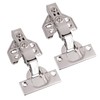 Ilyapa Soft Close Cabinet Hinges Satin Nickel, 2 Pack -