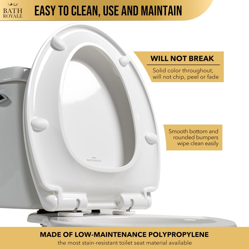 Bath Royale Soft Close Toilet Seat Round with Lid BR500-00