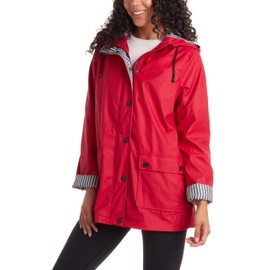 URBAN REPUBLIC Rain Jacket Women - Lightweight Waterproof Windbreaker for Women (S-3XL), Size X-Large, Red