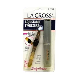 Sally Hansen NEW La Cross Adjustable Tweezers  with Case 71939