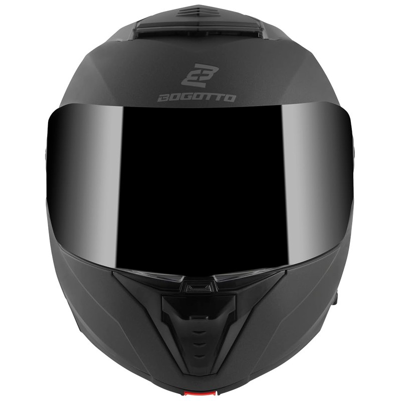 Bogotto FF404 Solid Flip-Up Helmet, Matte Black, S