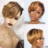 BLISSHAIR Ombre Short Bob Pixie Cut Wig, OT1B/30 Brazilian Lace