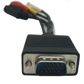 DONG VGA to RCA Cable, VGA to Video TV Out S-Video AV Adapter RCA Female Converter Cable