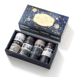 Juego de 18 Rollos de Cinta Washi Celestial Cinta Washi de Galaxia para Manualidades y Diario Cinta Washi para Álbum de Recortes Cinta Decorativa para Álbum de Recortes Suministros para Álbum