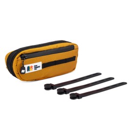 Bike Frame Bag – Waterproof Zippers and Water-Resistant Fabric, Dual Storage Compartments, Adjustable Straps – Fits All Frame Sizes, Perfect for Cycling, Commuting, and Adventure Rides (Golden Yellow)