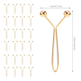 24pcs Hijab Pins for Women, Fashion Exquisite Shawl Scarf Clip Muslim Hijab Clips Safety Brooch Pin Buttons for Women Headscarf Wedding Dress Sweater Jewelry Accessories (Gold)