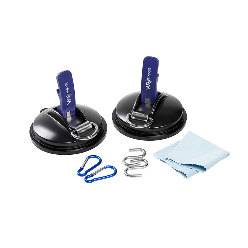 WRPS Set of 2 Suction Hooks with 2 Carabiners and