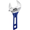 Wide Opening Stubby Adjustable Wrench Spanner with Short Handle Chrome