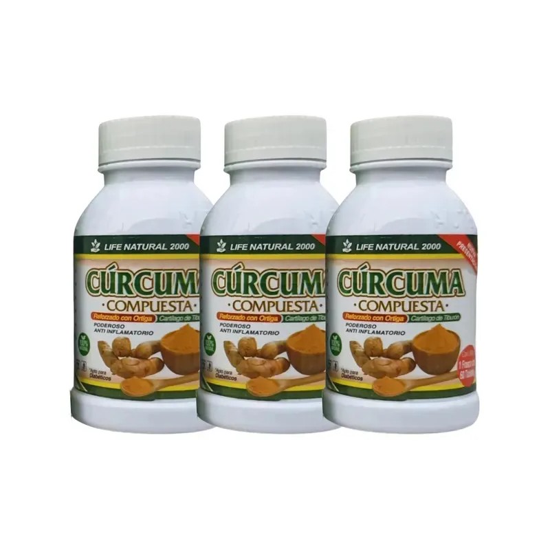 Life Natural - Cúrcuma Compuesta Anti Flamatorio 60 Tabletas Pack