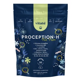 Vitatú | Proception suplemento para hombre con Zinc, Folato, L-Carnitina, Vitamina D3, Q10, Vitamina C, E, Cúrcuma y Jengibre, 60 cápsulas. Vitaminas, Minerales y Antioxidantes diseñado para Hombrer
